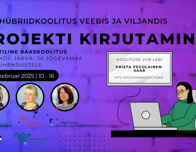 Projektikirjutamise baaskoolitus MTÜ-dele